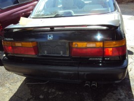 1991 HONDA  ACCORD EX SDN, 2.2L AUTO, COLOR BLACK, STL A15183